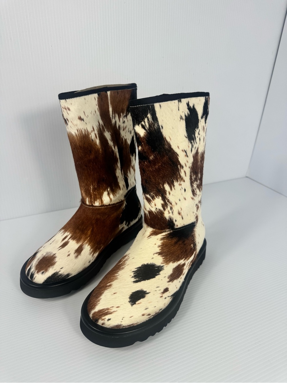 NWT Cowhide Print Mid-Calf Boots – Marleigh Cow Pattern – Statement Boots!